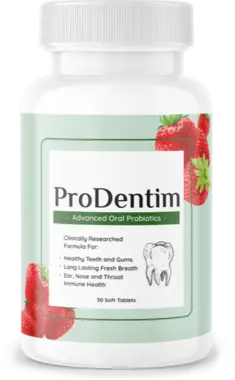 a bottle of dental probiotics