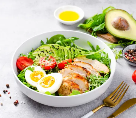 keto egg avocado salad